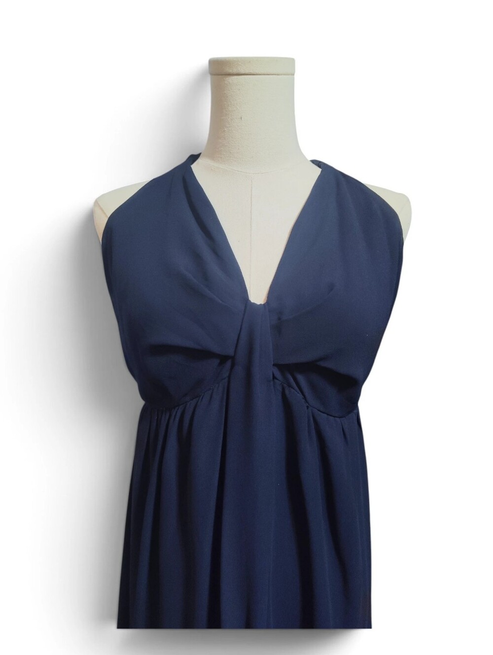 🆕️ Sweet Pot Sleeveless Navy Blue Maxi Dress Womens Size 12 - Twist Front - Picture 3 of 11